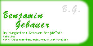 benjamin gebauer business card